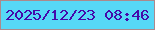 文字の大きさ：3、枠の色：ab898c、背景の色：56d8f7、文字の色：4509aa 無料ブログパーツのブログ時計