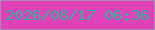 文字の大きさ：5、枠の色：ab8ab6、背景の色：e041b8、文字の色：30b29e 無料ブログパーツのブログ時計