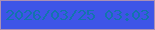 文字の大きさ：4、枠の色：ab90b4、背景の色：3e55e7、文字の色：1374ad 無料ブログパーツのブログ時計