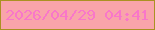 文字の大きさ：3、枠の色：ab9122、背景の色：f9a4aa、文字の色：f977c9 無料ブログパーツのブログ時計