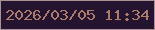文字の大きさ：4、枠の色：ab9191、背景の色：25142f、文字の色：ac7b6a 無料ブログパーツのブログ時計