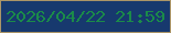 文字の大きさ：4、枠の色：ab9567、背景の色：17396e、文字の色：1b8b49 無料ブログパーツのブログ時計