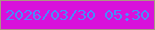 文字の大きさ：3、枠の色：ab9583、背景の色：d811db、文字の色：498bfa 無料ブログパーツのブログ時計