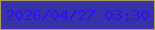 文字の大きさ：3、枠の色：ab9c5d、背景の色：3632a7、文字の色：350cf7 無料ブログパーツのブログ時計