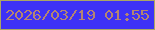 文字の大きさ：2、枠の色：aba664、背景の色：3e31f6、文字の色：b48571 無料ブログパーツのブログ時計