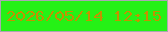 文字の大きさ：3、枠の色：aba6b2、背景の色：25f116、文字の色：c49100 無料ブログパーツのブログ時計