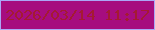 文字の大きさ：2、枠の色：aba7f7、背景の色：a60d7f、文字の色：a41a33 無料ブログパーツのブログ時計