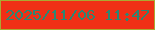 文字の大きさ：1、枠の色：aba832、背景の色：f02f16、文字の色：2c8673 無料ブログパーツのブログ時計