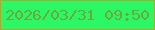 文字の大きさ：3、枠の色：aba930、背景の色：2cf865、文字の色：6aaa3c 無料ブログパーツのブログ時計