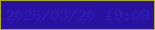 文字の大きさ：5、枠の色：abae15、背景の色：29129f、文字の色：2d1cb8 無料ブログパーツのブログ時計