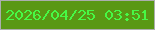 文字の大きさ：5、枠の色：abaead、背景の色：599814、文字の色：47f945 無料ブログパーツのブログ時計