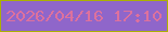 文字の大きさ：2、枠の色：abb101、背景の色：8f66ca、文字の色：dd719d 無料ブログパーツのブログ時計