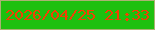 文字の大きさ：1、枠の色：abb173、背景の色：1ec00f、文字の色：f34004 無料ブログパーツのブログ時計