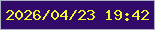 文字の大きさ：2、枠の色：abb1c1、背景の色：320a69、文字の色：effa27 無料ブログパーツのブログ時計