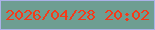 文字の大きさ：5、枠の色：abb2e8、背景の色：6e9e92、文字の色：f53a1a 無料ブログパーツのブログ時計