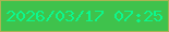 文字の大きさ：2、枠の色：abb354、背景の色：3fc24c、文字の色：0cf88e 無料ブログパーツのブログ時計