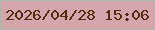 文字の大きさ：5、枠の色：abb7b1、背景の色：d3a6ae、文字の色：562910 無料ブログパーツのブログ時計