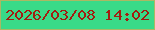 文字の大きさ：1、枠の色：abb863、背景の色：39da88、文字の色：a21d11 無料ブログパーツのブログ時計