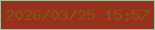 文字の大きさ：1、枠の色：abbd98、背景の色：96311e、文字の色：885215 無料ブログパーツのブログ時計