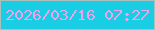 文字の大きさ：1、枠の色：abbfbc、背景の色：19cee4、文字の色：f1a2e8 無料ブログパーツのブログ時計