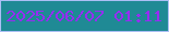 文字の大きさ：5、枠の色：abbff5、背景の色：1f8a95、文字の色：962df2 無料ブログパーツのブログ時計