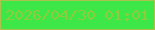 文字の大きさ：1、枠の色：abc24d、背景の色：3ce747、文字の色：8ecc3b 無料ブログパーツのブログ時計
