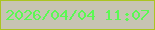 文字の大きさ：4、枠の色：abc421、背景の色：c7c4b3、文字の色：5bf953 無料ブログパーツのブログ時計