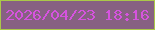 文字の大きさ：2、枠の色：abc849、背景の色：876182、文字の色：d653df 無料ブログパーツのブログ時計