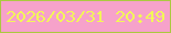 文字の大きさ：1、枠の色：abc93f、背景の色：f6a2ca、文字の色：f2f758 無料ブログパーツのブログ時計