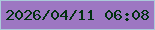 文字の大きさ：1、枠の色：abcada、背景の色：9d77c2、文字の色：01310f 無料ブログパーツのブログ時計