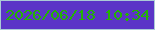 文字の大きさ：5、枠の色：abcbd6、背景の色：5b35c7、文字の色：23b302 無料ブログパーツのブログ時計