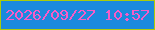 文字の大きさ：5、枠の色：abcc09、背景の色：1b8add、文字の色：f75cc7 無料ブログパーツのブログ時計