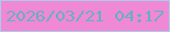 文字の大きさ：3、枠の色：abcce8、背景の色：ef89d5、文字の色：68afc0 無料ブログパーツのブログ時計