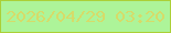 文字の大きさ：2、枠の色：abd037、背景の色：adf499、文字の色：d6db69 無料ブログパーツのブログ時計
