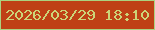 文字の大きさ：2、枠の色：abd380、背景の色：bf4116、文字の色：ccd478 無料ブログパーツのブログ時計