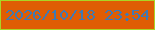 文字の大きさ：1、枠の色：abd425、背景の色：df5d04、文字の色：4079b3 無料ブログパーツのブログ時計