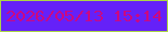 文字の大きさ：5、枠の色：abd546、背景の色：6521f8、文字の色：cb0981 無料ブログパーツのブログ時計