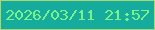 文字の大きさ：2、枠の色：abd771、背景の色：15ac9d、文字の色：78f289 無料ブログパーツのブログ時計