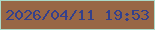 文字の大きさ：5、枠の色：abdac9、背景の色：986746、文字の色：33408c 無料ブログパーツのブログ時計