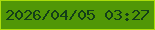 文字の大きさ：3、枠の色：abdd0c、背景の色：519706、文字の色：133f19 無料ブログパーツのブログ時計