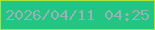 文字の大きさ：2、枠の色：abe236、背景の色：22c682、文字の色：96b2b7 無料ブログパーツのブログ時計