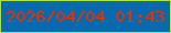 文字の大きさ：3、枠の色：abe33b、背景の色：0769ae、文字の色：e23203 無料ブログパーツのブログ時計