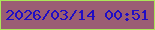 文字の大きさ：5、枠の色：abe659、背景の色：9b5d74、文字の色：200dc4 無料ブログパーツのブログ時計