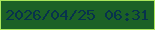 文字の大きさ：1、枠の色：abe75c、背景の色：1c6126、文字の色：07324c 無料ブログパーツのブログ時計
