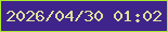 文字の大きさ：2、枠の色：abe82e、背景の色：3e248b、文字の色：dbe19a 無料ブログパーツのブログ時計
