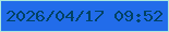 文字の大きさ：5、枠の色：abe8de、背景の色：226cea、文字の色：004264 無料ブログパーツのブログ時計