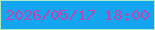 文字の大きさ：5、枠の色：abebca、背景の色：13a5ef、文字の色：bf46b0 無料ブログパーツのブログ時計