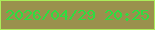 文字の大きさ：5、枠の色：abed5a、背景の色：9a914d、文字の色：2ede40 無料ブログパーツのブログ時計