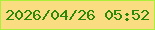 文字の大きさ：3、枠の色：abef3b、背景の色：fadd81、文字の色：2c880b 無料ブログパーツのブログ時計