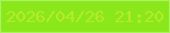 文字の大きさ：5、枠の色：abf260、背景の色：8ae81a、文字の色：b6eb2a 無料ブログパーツのブログ時計